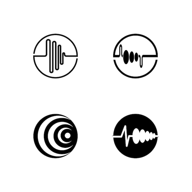 Sound wave logo and symbol vector