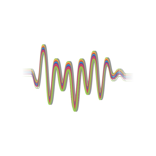 Sound wave logo vector illustration template design