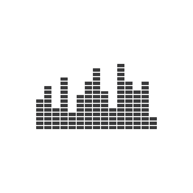 Vector sound wave logo