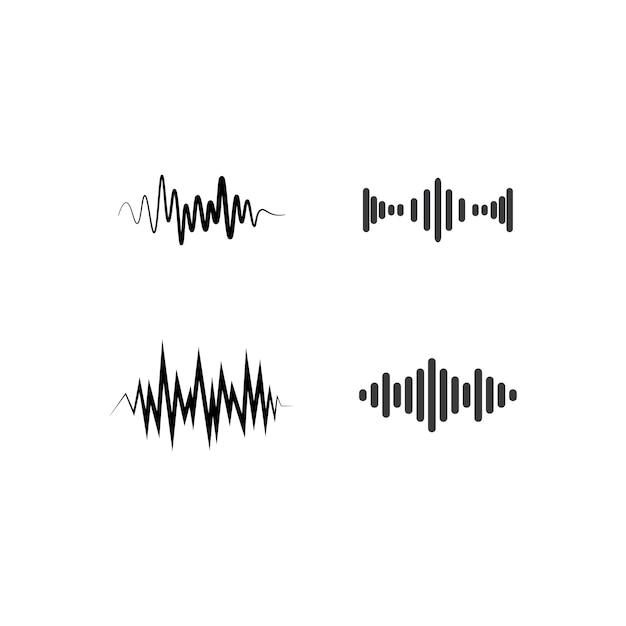 Vector sound wave logo