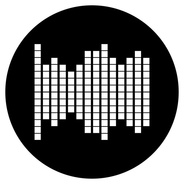 Vector sound wave music logo