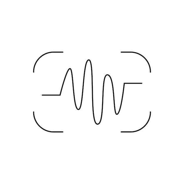 Звуковая волна или речевой знак в скобках для цитаты или отправки аудиосообщений голосовая почта для мобильных устройств