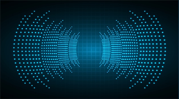 Onde sonore oscillanti luce blu scuro