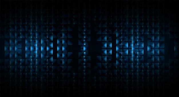 Sound waves oscillating dark blue light