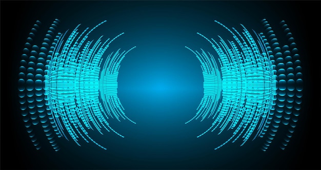 Sound waves oscillating dark light