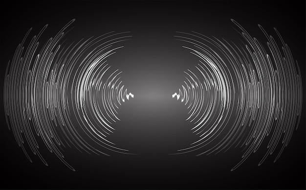 Sound waves oscillating dark light