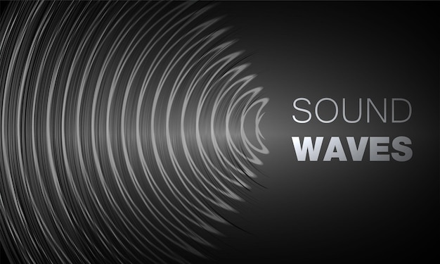 Sound waves oscillating dark light