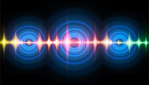 Vector sound waves oscillating dark light