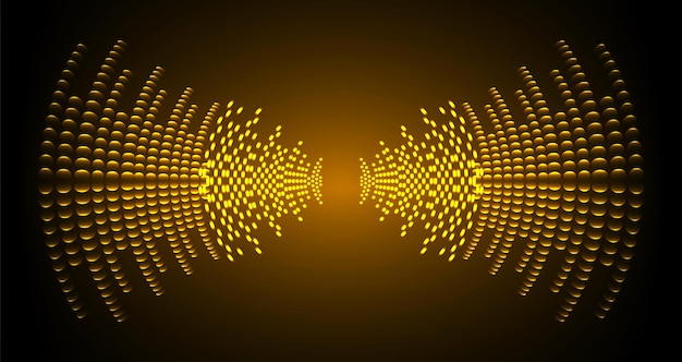 Sound waves oscillating dark light