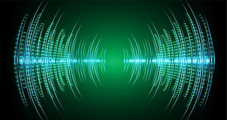 Vector sound waves oscillating dark light