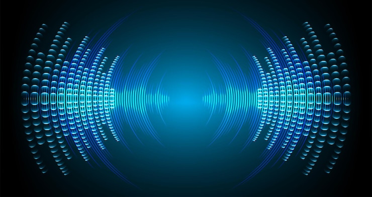 Vector sound waves oscillating dark light