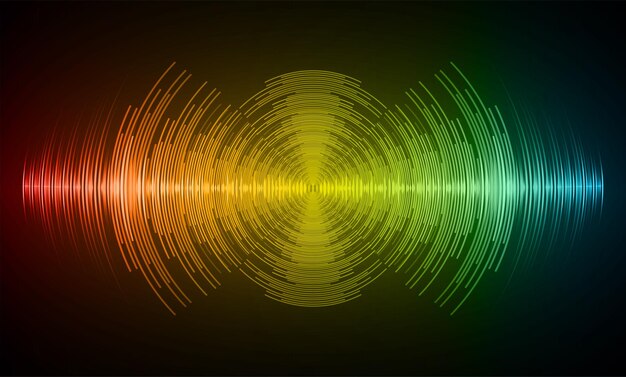 Onde sonore oscillanti di luce scura