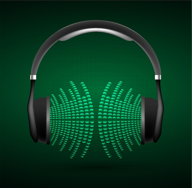 sound waves oscillating dark light