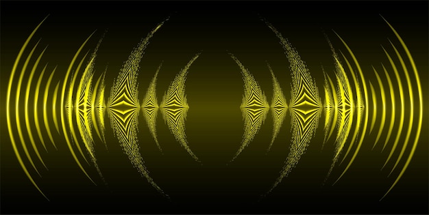 Sound waves oscillating dark light