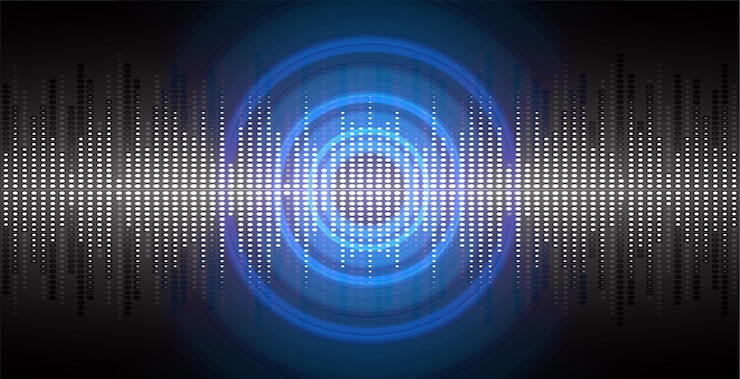 Vector sound waves oscillating dark light