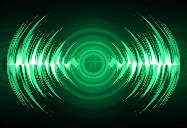 Sound waves oscillating dark light