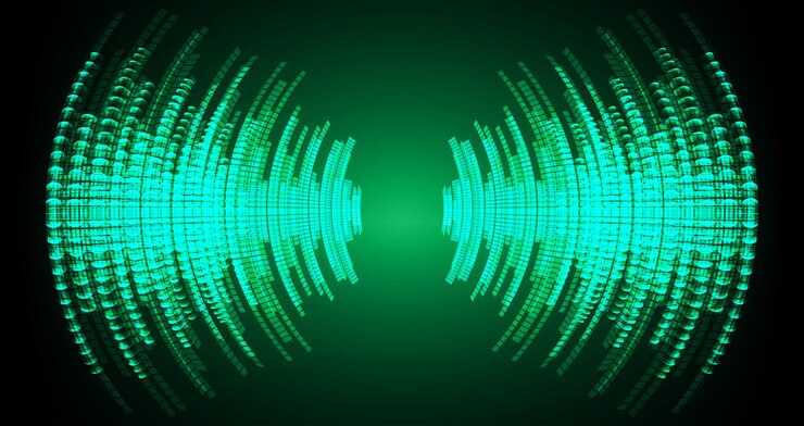 Vector sound waves oscillating dark light