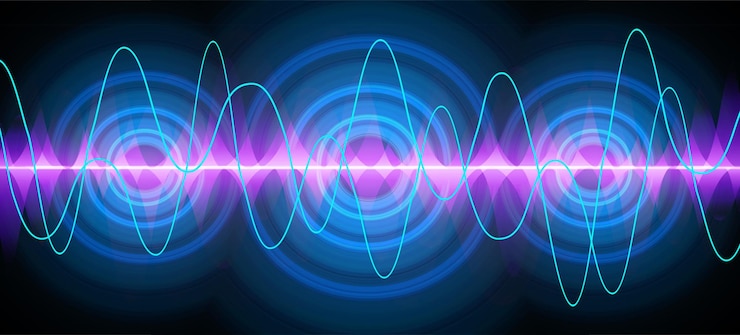 Vector sound waves oscillating dark light