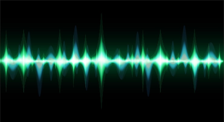 Vector sound waves oscillating dark light