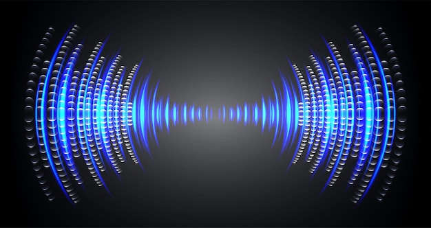 Sound waves oscillating dark light