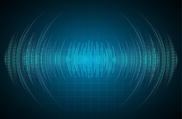 sound waves oscillating dark light