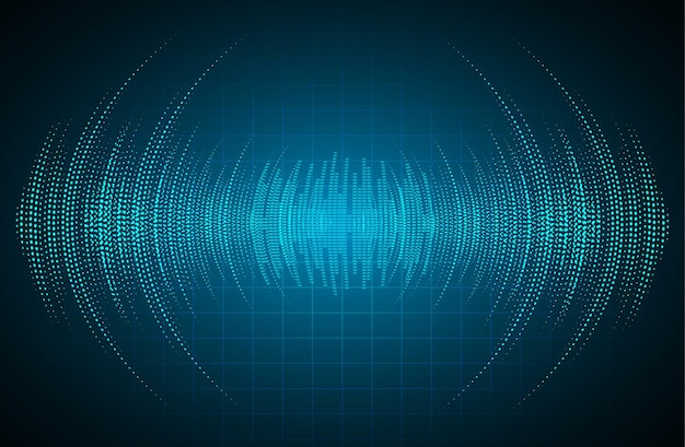 Sound waves oscillating dark light