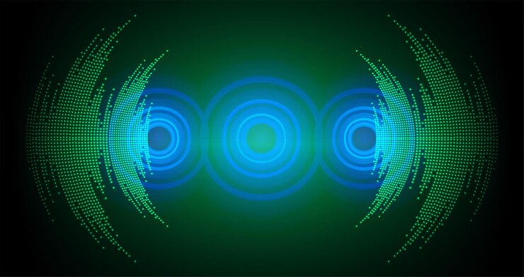 Vector sound waves oscillating dark light
