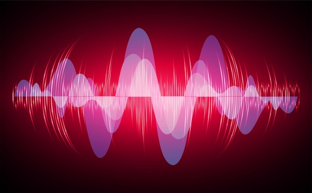 Sound waves oscillating dark light