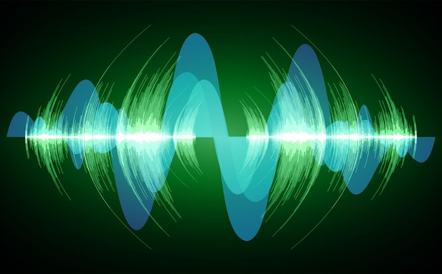 Sound waves oscillating dark light