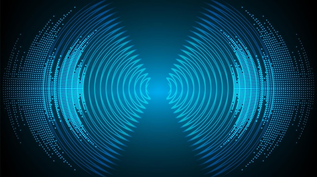 Sound waves oscillating dark light