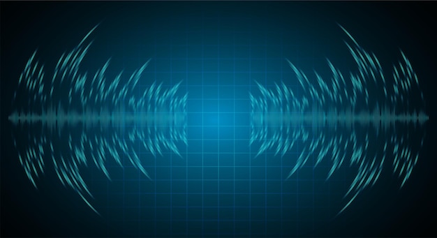 Sound waves oscillating dark light