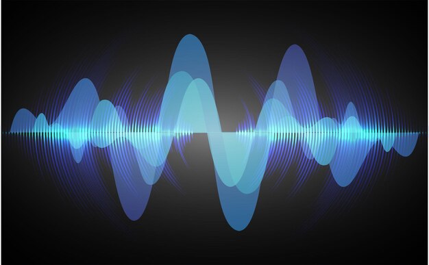 Vector sound waves oscillating dark light