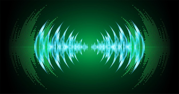 Sound waves oscillating dark light