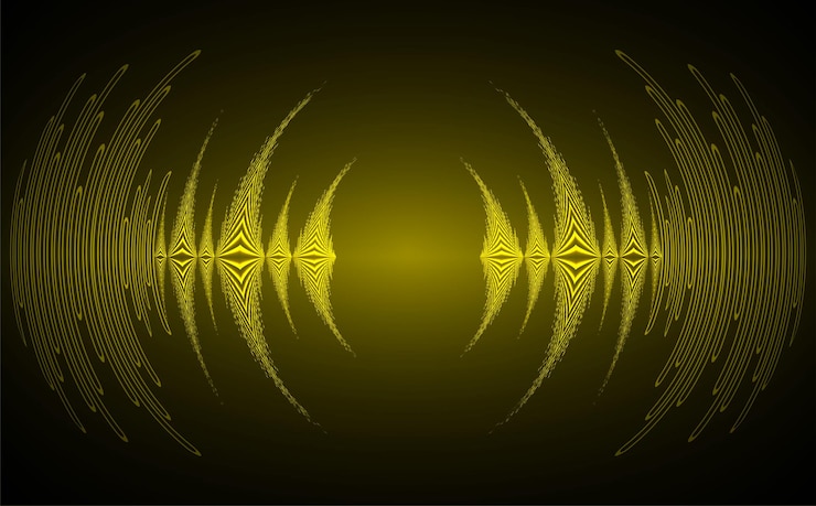 Vector sound waves oscillating dark light