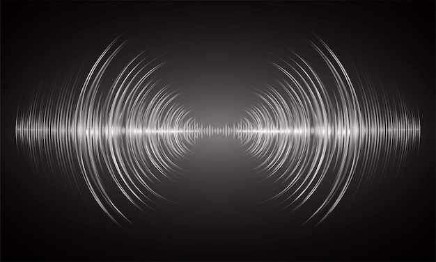 Sound waves oscillating dark light