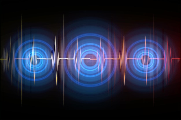 Vector sound waves oscillating dark light