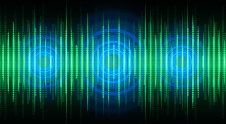 Vector sound waves oscillating dark light