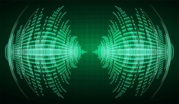 Sound waves oscillating dark light