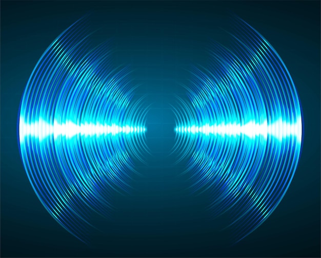 Vector sound waves oscillating dark light
