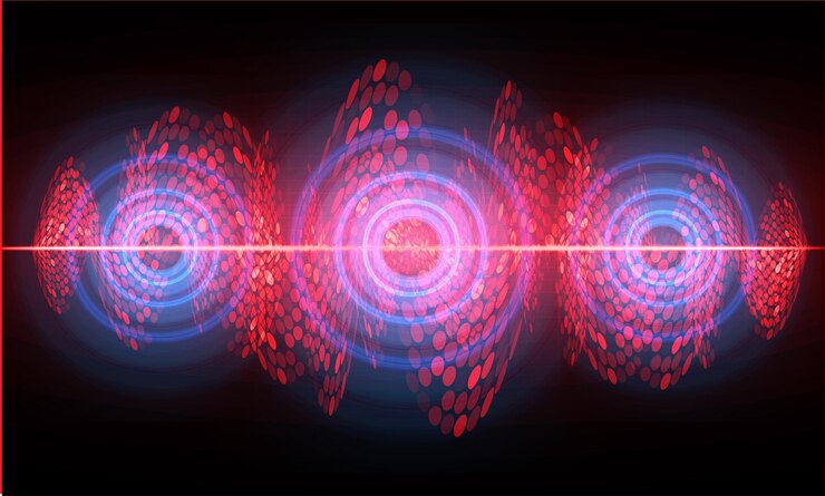 Vector sound waves oscillating dark light