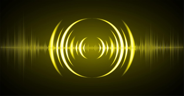 Sound waves oscillating dark light