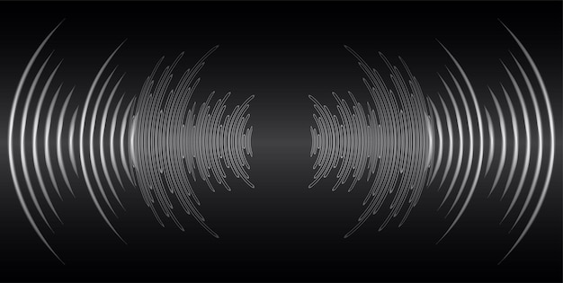 Vector sound waves oscillating dark light