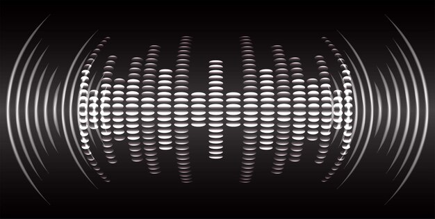 Vector sound waves oscillating dark light