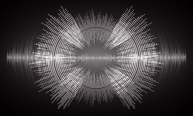 Sound waves oscillating dark light