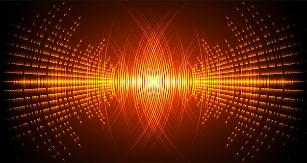 Sound waves oscillating dark light