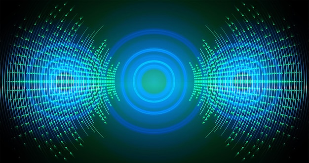 Sound waves oscillating dark light