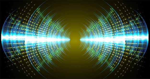 Sound waves oscillating dark light