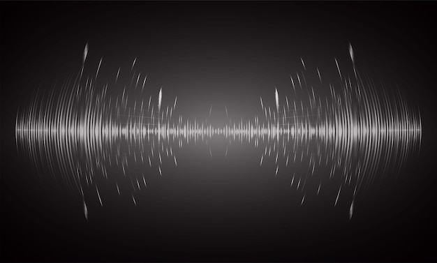 Sound waves oscillating dark light