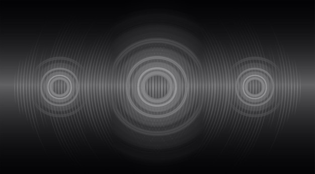 Vector sound waves oscillating dark light