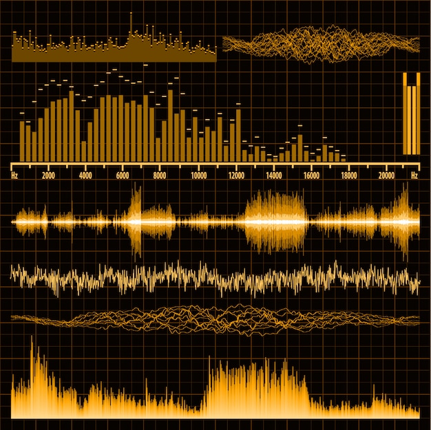 音波セット。音楽の背景。